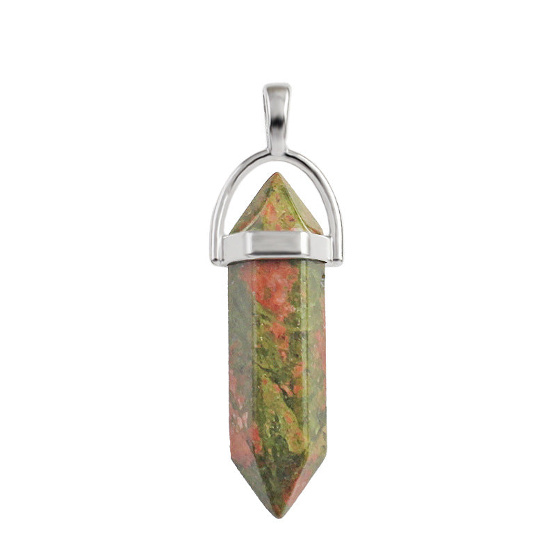 Wholesale Natural Stone Crystal Bullet Necklaces
